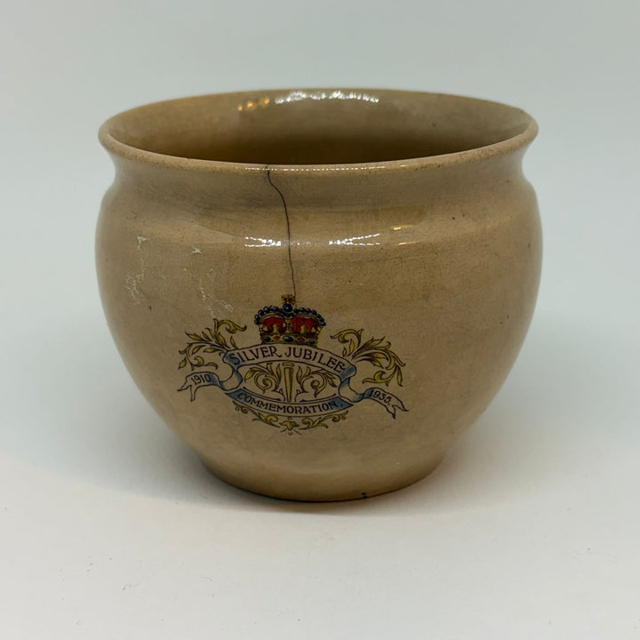 Vintage 1935 Silver Jubilee King George V Queen Mary Open Sugar Bowl Pot