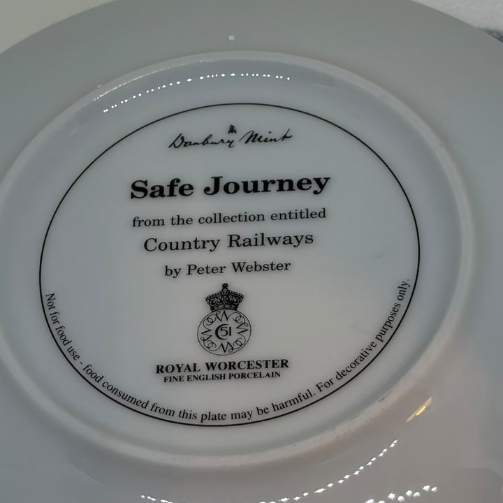Vintage 'Safe Journey' Country Railways Royal Worcester Display Plate