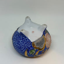 Load image into Gallery viewer, Vintage Phoenix Peony Gilt Japanese Koro Blue Tripod Incense Burner