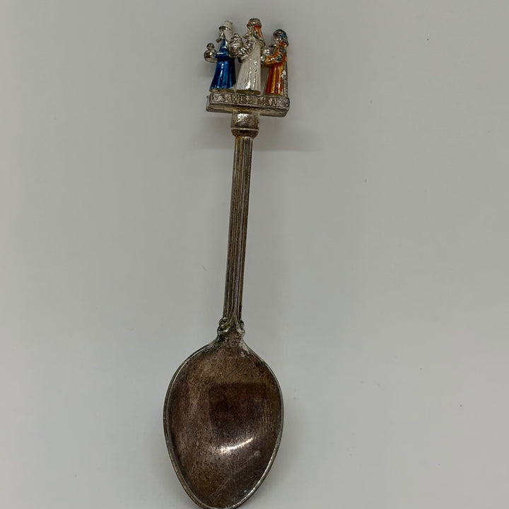 Vintage Silver Plated 3 Wise Men Biblical Christmas Souvenir Spoon 4.25"