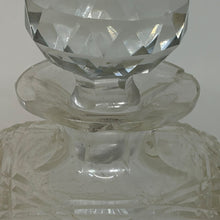 Load image into Gallery viewer, Vintage Cut Class Square Whisky Decanter Spirits Bottle Faceted Stopper