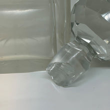 Load image into Gallery viewer, Vintage Cut Class Square Whisky Decanter Spirits Bottle Faceted Stopper