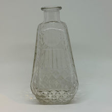 Load image into Gallery viewer, Vintage Bagpipe Shaped Clear Pressed Glass Decanter Bottle Flask 8"
