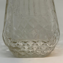 Load image into Gallery viewer, Vintage Bagpipe Shaped Clear Pressed Glass Decanter Bottle Flask 8"