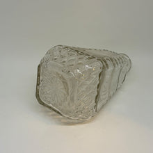 Load image into Gallery viewer, Vintage Bagpipe Shaped Clear Pressed Glass Decanter Bottle Flask 8"