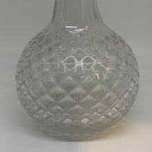 Load image into Gallery viewer, Vintage Clear Pressed Glass Diamond Hobnail Quilt Carafe Decanter Vase 6.25"