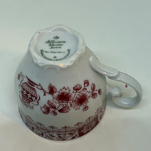Load image into Gallery viewer, Vintage Seltmann Weiden German Bavarian Burgundy Floral Urn Teacup 2.25"