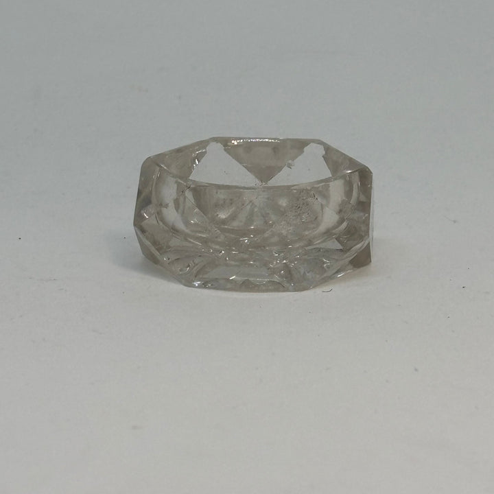 Tiny Vintage Moulded Glass Salter