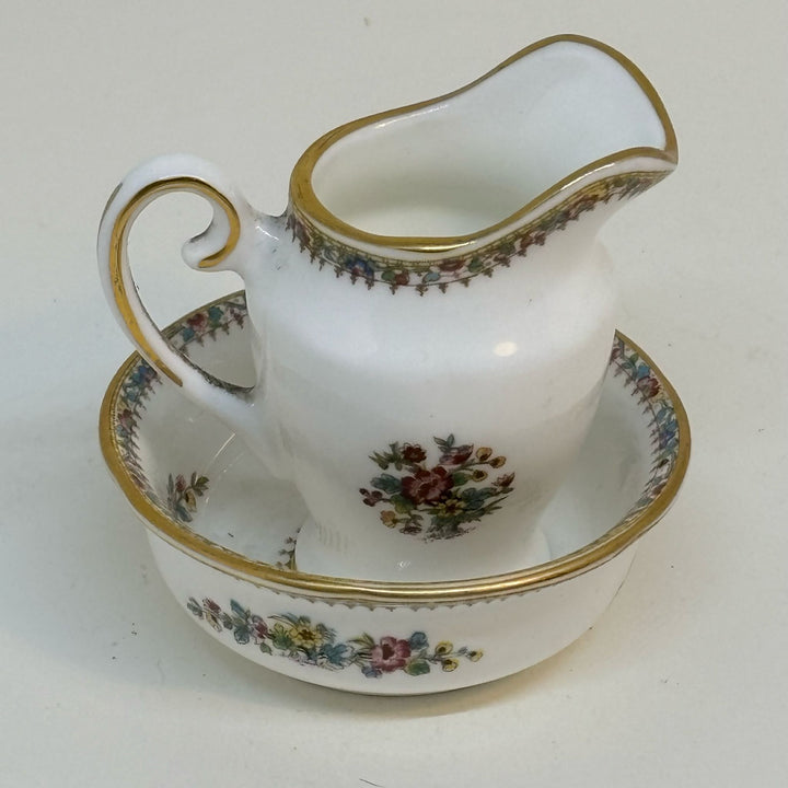 Vintage Coalport Miniature Ming Rose Wash Bowl & Jug set