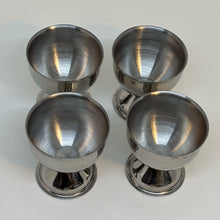 Load image into Gallery viewer, 4 Stainless Steel Vintage Retro Egg Cups