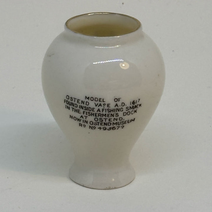 Vintage WH Goss Crested Ware VASE Souvenir of DEVONPORT