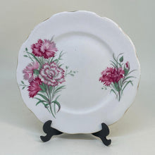 Load image into Gallery viewer, Vintage Queen Anne Pink Carnation Flowers Gilded Bone China Tea Plate 6.5"
