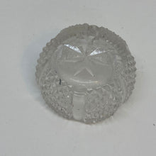 Load image into Gallery viewer, Vintage Hand-Cut Crystal Floral Diamond Round Open Salt Cellar 1.25" Tall