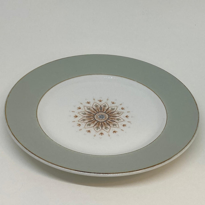 Vintage W.H. Grindley & Co. Satin White Tudor Star Retro Floral Tea Plate 7"