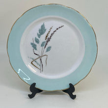 Load image into Gallery viewer, Vintage Light Blue Bone China Wheat Gold Details Sutherland Tea Plate 6.5"