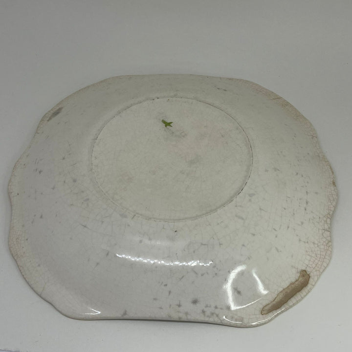 Vintage 1920s CAKE SERVING PLATE Floral Motif  8"