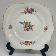 Load image into Gallery viewer, Vintage Interwar Period Multicoloured Gilded Rim Floral Serving Plate 8" 1920s