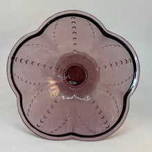 Load image into Gallery viewer, Vintage Purple Studio Pressed Glass Footed Lobed Fruit Bowl 8.25" Diameter