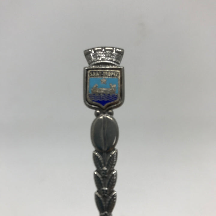 Vintage Silver Plated Decorative Collectible Spoon Souvenir of St Tropez France