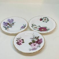 3 x ROYAL GRAFTON Floral Design PIN TRINKET DISHES 4.75"