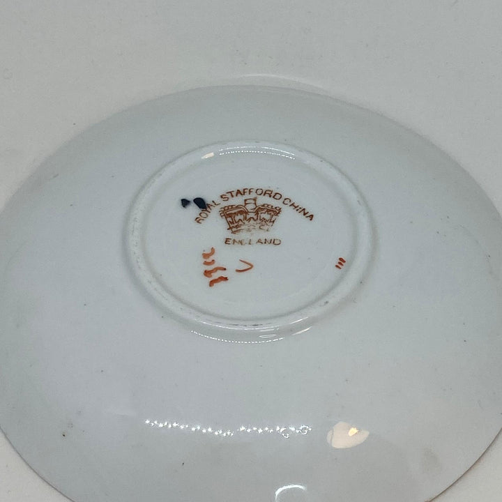 Vintage ROYAL STAFFORD China Hand Decorated TEACUP TRIO