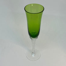 Load image into Gallery viewer, Vintage GREEN Glass TALL GLASS 8.5&quot;