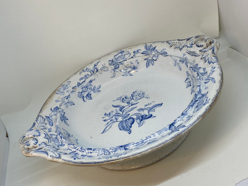 Antique Victorian WEDGWOOD Woodbine Pattern SERVING BOWL 1869