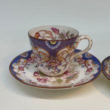 Load image into Gallery viewer, 2 x Small Antique French SARRAGUEMINES Tea Cups (Purple)