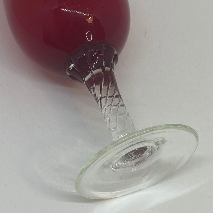 Vintage RUBY Red Glass TALL GLASS 7.25"