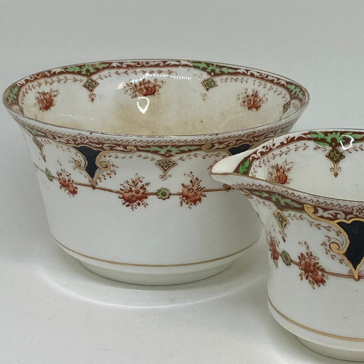 Vintage ROYAL STAFFORD China Hand Decorated CREAMER and SLOP BOWL