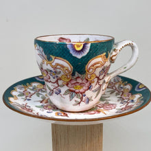 Load image into Gallery viewer, Small Antique French SARRAGUEMINES Tea Cups (Green)