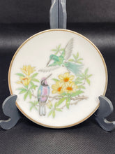 Load image into Gallery viewer, ALFRETTO PORCELAIN Collectors Series Foreign Hummingbirds and Flowers PIN DISH 3.25&quot;