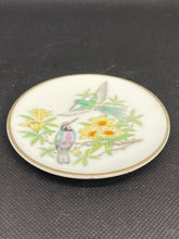 Load image into Gallery viewer, ALFRETTO PORCELAIN Collectors Series Foreign Hummingbirds and Flowers PIN DISH 3.25&quot;