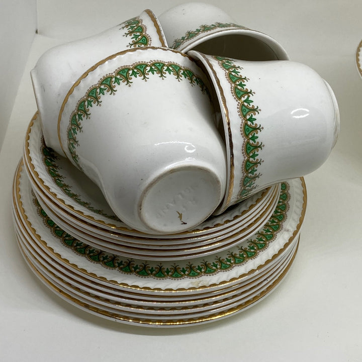 5 x Vintage Portland TEA PLATE SAUCER TEACUP TRIOS Creamer and Sugar Bowl
