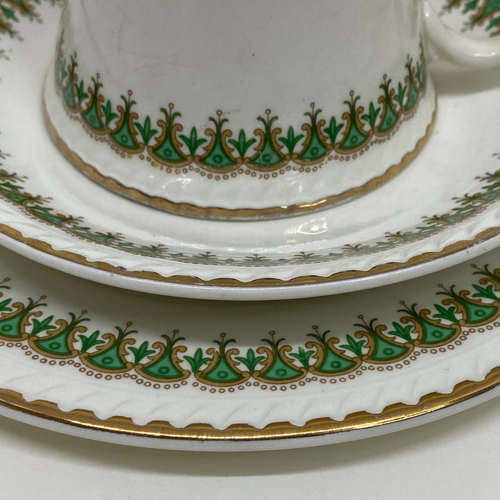 5 x Vintage Portland TEA PLATE SAUCER TEACUP TRIOS Creamer and Sugar Bowl