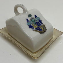 Load image into Gallery viewer, CRESTED WARE Miniature BUTTER DISH Souvenir of BOURNEMOUTH