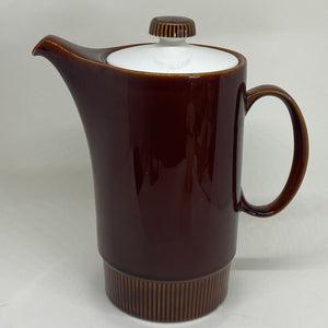 POOLE POTTERY COFFEE POT Chestnut Compact Robert Jefferson 8.5