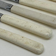 Load image into Gallery viewer, 6 x Vintage Etched Chromium Plated BUTTER or FISH KNIVES