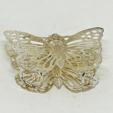 Load image into Gallery viewer, 8 x Silver Filigree Reusabe BUTTERFLY Drinking STRAW TOPPERS