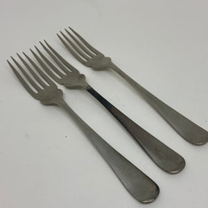 3 x Vintage Stainless Nickel DESSERT or CAKE FORKS