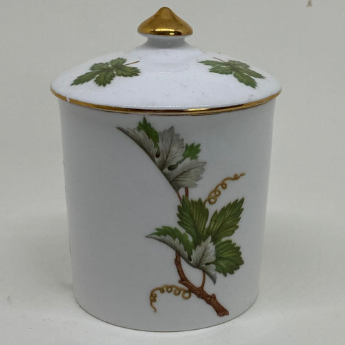Vintage SHELLEY Fine Bone China Lidded MUSTARD JAM CONDIMENT Pot Signed