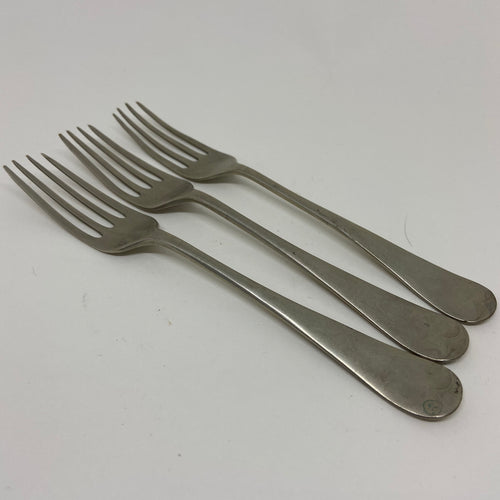 3 x Vintage Silver Plated DESSERT or CAKE FORKS Made in Sheffield