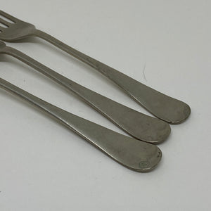 3 x Vintage Silver Plated DESSERT or CAKE FORKS Made in Sheffield