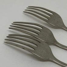 Load image into Gallery viewer, 3 x Vintage Silver Plated DESSERT or CAKE FORKS Made in Sheffield