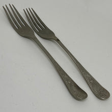 Load image into Gallery viewer, 2 x NICKEL SILVER Ornate DESSERT or CAKE FORKS