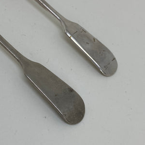 2 x Antique SILVER PLATED Shell TEASPOONS Made in Sheffield & Birmingham