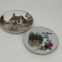 Load image into Gallery viewer, 2 x ENGLISH COTTAGE PIN TRINKET DISHES with Golden Decorations