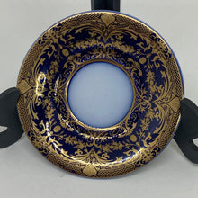 Load image into Gallery viewer, 5 x BLUE or BURGUNDY PIN TRINKET DISHES with Golden Decorations