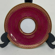 Load image into Gallery viewer, 5 x BLUE or BURGUNDY PIN TRINKET DISHES with Golden Decorations