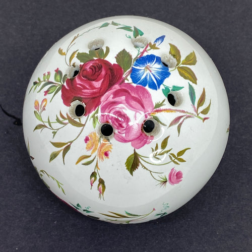 Vintage Round China POMANDER Floral Motif 3.5